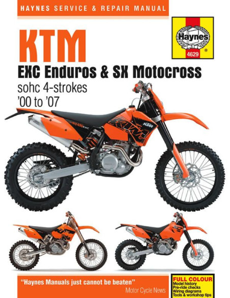 Manuel entretien et réparation HAYNES KTM EXC/SX 4T 2000-2007 en Anglais