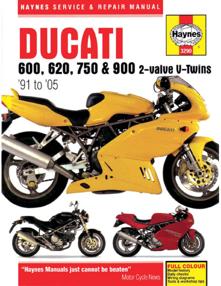 Manuel entretien et réparation HAYNES Ducati 600/620/750/900 V-Twins 1991-2005 en Anglais