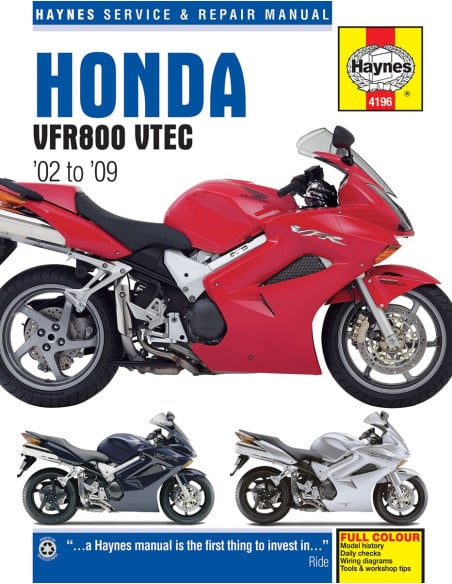 Manuel entretien et réparation HAYNES Honda 800 VFR 2002-2009 en Anglais