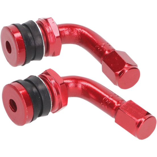 Paire de valves coudées 101 OCTANE Rouge
