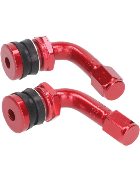 Paire de valves coudées 101 OCTANE Rouge