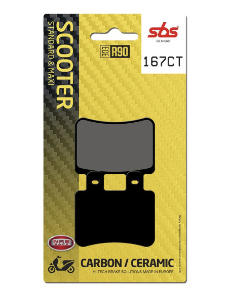 Plaquettes de frein SBS 167 CT Carbone Céramique