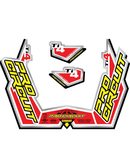 Stickers silencieux Pro Circuit TI-4 GP