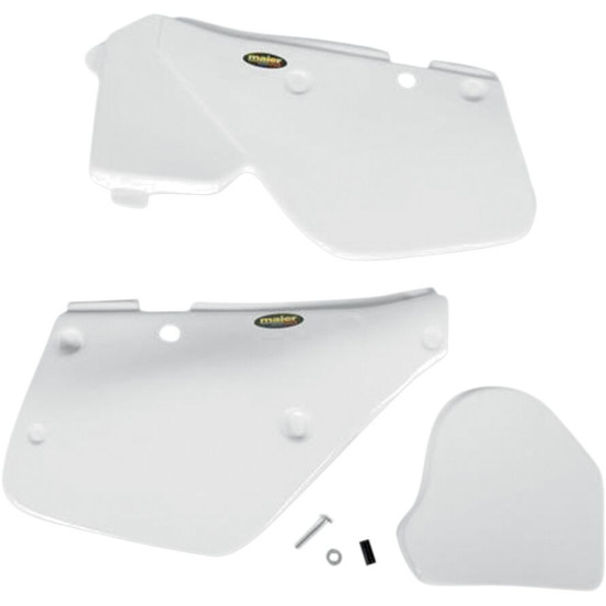 Plaques latérales MAIER pour 125 YZ 86-88, 250 YZ 86-87 et 490 YZ 86-90 - Blanc