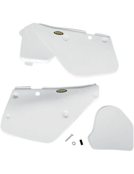 Plaques latérales MAIER pour 125 YZ 86-88, 250 YZ 86-87 et 490 YZ 86-90 - Blanc