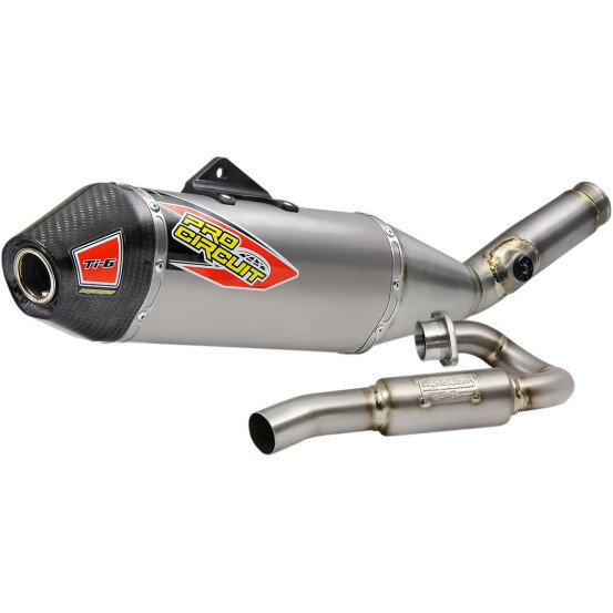 Ligne d'échappement PRO CIRCUIT Ti-6 titane carbone Kawasaki 450 KXF 2019-2020