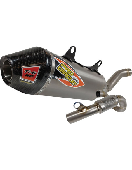 Ligne d'échappement Pro circuit TI-6 Pro Titane Carbone Ktm 250 SXF Husqvarna 250 FC 2023-2024
