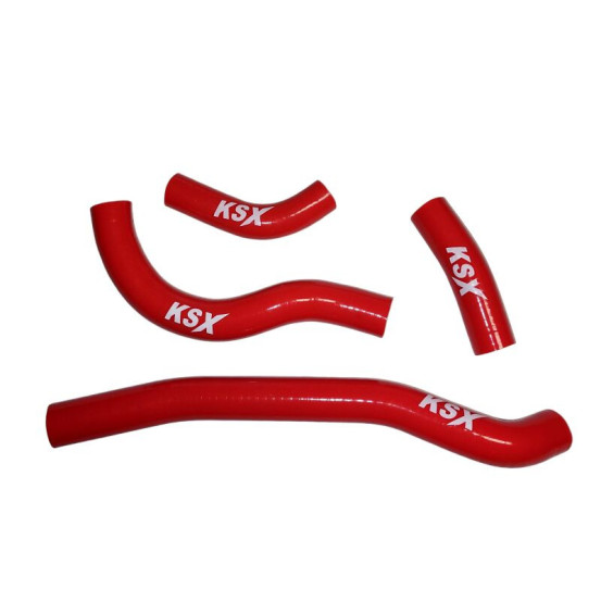 Durites de radiateur KSX renforcées silicone Honda 250 CRF-R 2022 Rouge