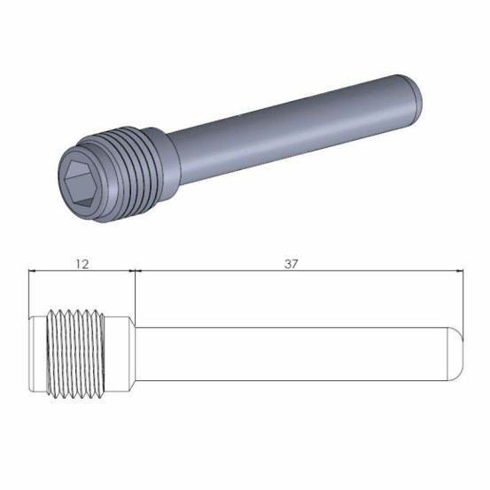 vis axe Moto Master de plaquette avant Kawasaki 650 KLX/R 1993-2003