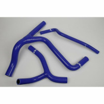 Durites de radiateur KSX renforcées silicone Kawasaki 450 KXF 2016-2020 Bleu Raccord Y