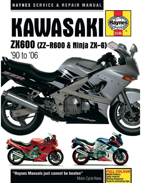 Manuel entretien et réparation HAYNES Kawasaki 600 ZX 1990-2006 en Anglais