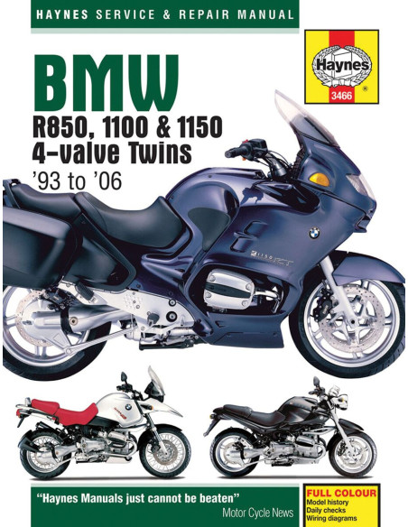 Manuel entretien et réparation HAYNES BMW 850/1100/1150 R 1993-2006 en Anglais