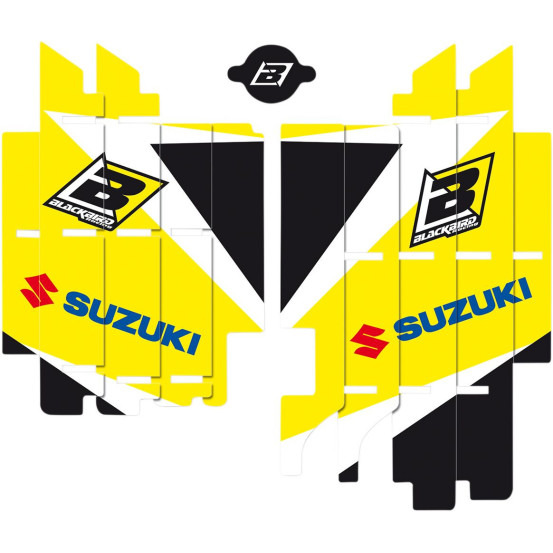 Kit déco grilles radiateurs BLACKBIRD Dream Graphic 3 Jaune Suzuki 250 RMZ 2019 450 RMZ 2018-2019