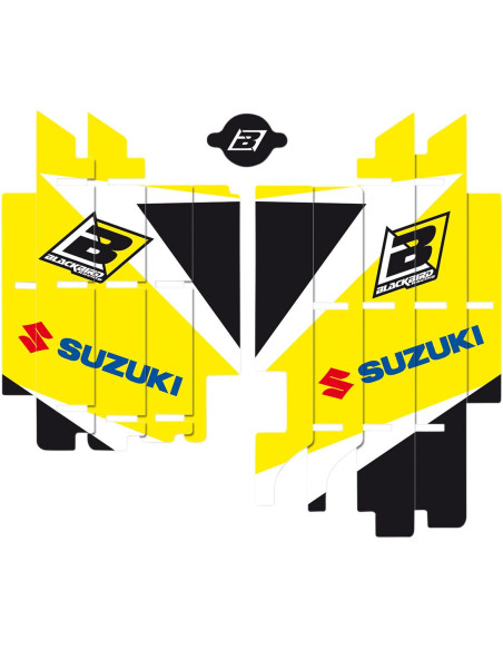 Kit déco grilles radiateurs BLACKBIRD Dream Graphic 3 Jaune Suzuki 250 RMZ 2019 450 RMZ 2018-2019