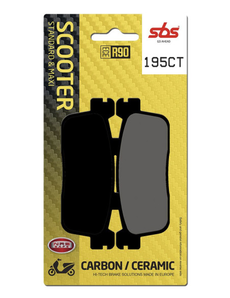 Plaquettes de frein SBS 195 CT Carbone Céramique