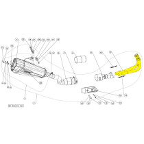 Collecteur AKRAPOVIC Inox H-Y5R1 - YAMAHA TMAX 530 2017-2019