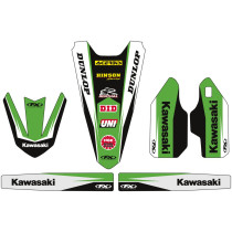 Kit Stickers 4 éléments FACTORY EFFEX KAWASAKI KXF 2024-2026