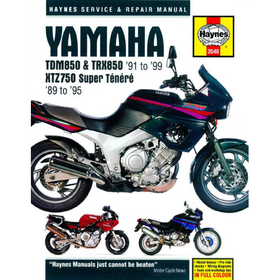 Manuel entretien et réparation HAYNES Yamaha 850 TDM/TRX 1991-1999 750 XTZ Super tenere 1989-1995 en Anglais