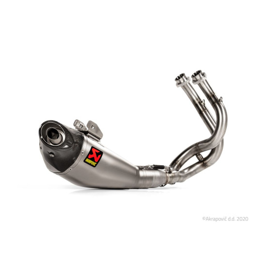 Ligne complète AKRAPOVIC Racing Line Titane embout carbone, Inox Kawasaki Z650 2020