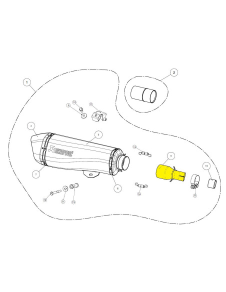 Raccords collecteur AKRAPOVIC Inox L-PI5SO1