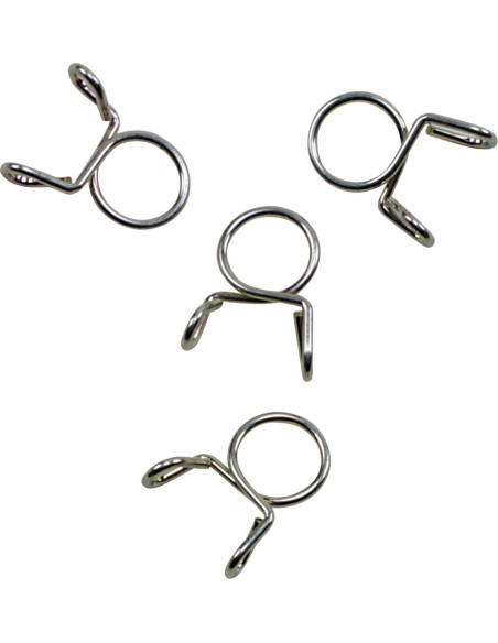 Kit 4 colliers de serrage durite FUEL STAR 9mm or