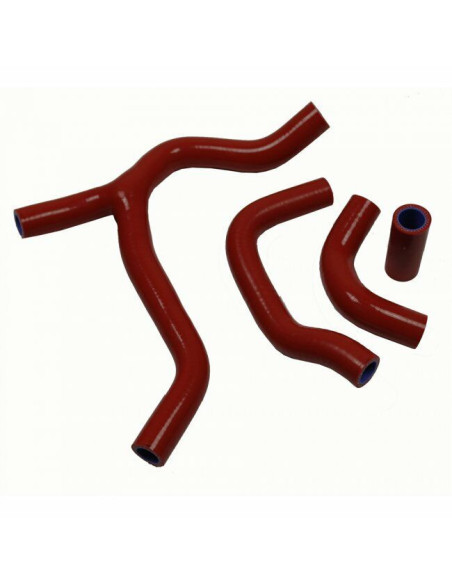 Durites de radiateur KSX renforcées silicone Honda 450 CRF-R/X 2013-2014 Rouge Raccord Y