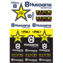 Planche d’autocollants Husqvarna Rockstar Factory Effex