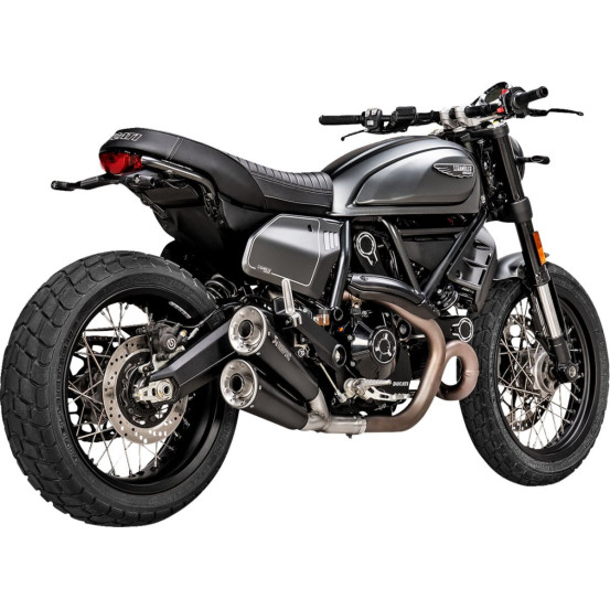 Silencieux AKRAPOVIC Inox noir DUCATI 800 Scrambler 2021-2022