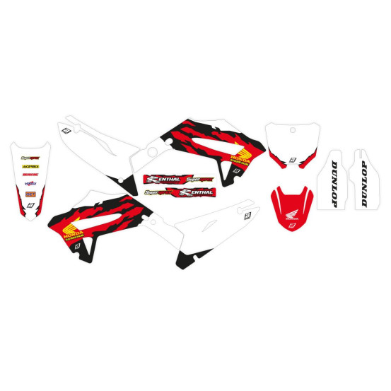Kit déco BLACKBIRD Retro Honda CRF Rouge Noir