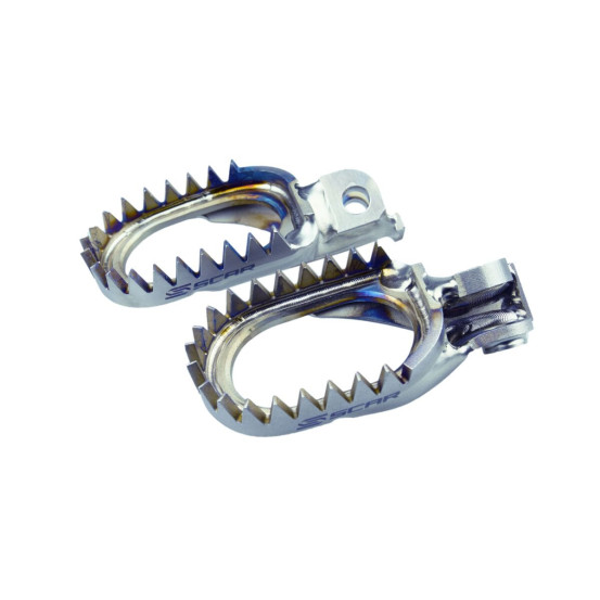Repose pieds titane anti-boue SCAR Husqvarna TC/FC/TE/FE KTM SX/SXF/EXC/EXCF