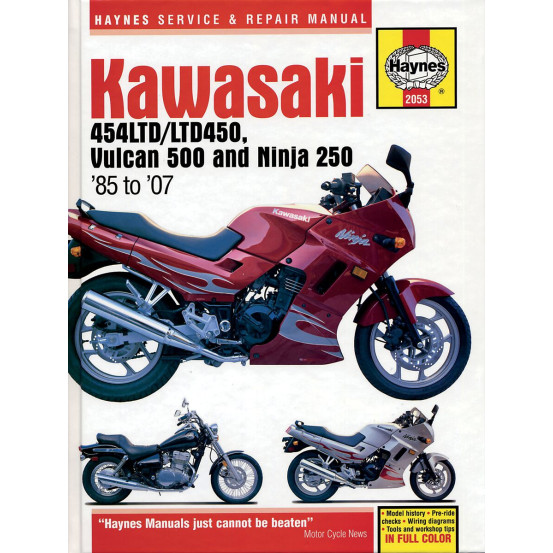 Manuel entretien et réparation HAYNES Kawasaki 454/450 LTD 500 Vulcan 250 Ninja 1985-2007 en Anglais