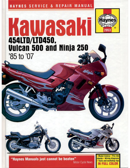 Manuel entretien et réparation HAYNES Kawasaki 454/450 LTD 500 Vulcan 250 Ninja 1985-2007 en Anglais