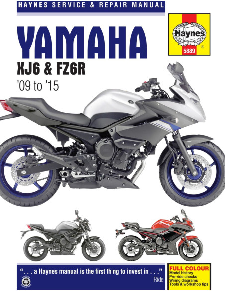 Manuel entretien et réparation HAYNES Yamaha XJ6/FZ6R 2009-2015 en Anglais