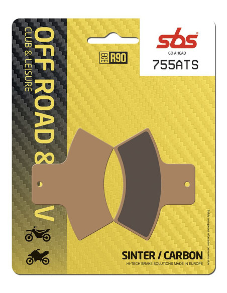 Plaquettes de frein SBS 755 ATS Sinter Carbone