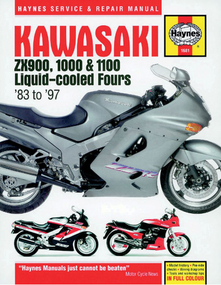 Manuel entretien et réparation HAYNES Kawasaki 900/1000/1100 ZX 1983-1997 en Anglais