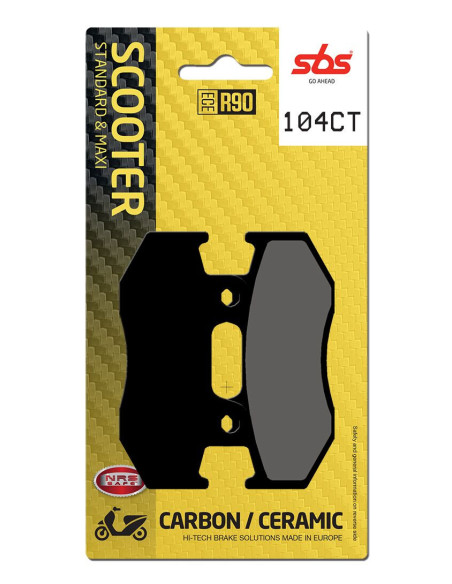 Plaquettes de frein SBS 104 CT Carbone Céramique