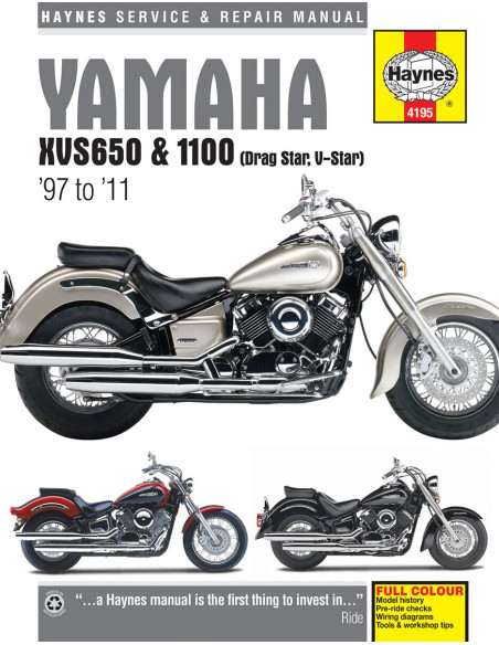 Manuel entretien et réparation HAYNES Yamaha 650/1100 XVS 1997-2011 en Anglais