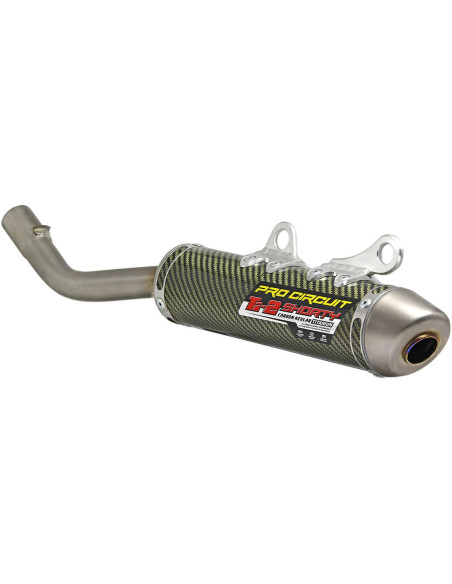 Silencieux Pro Circuit Ti-2 Shorty carbone kevlar Kawasaki 250 KX 2005-2007