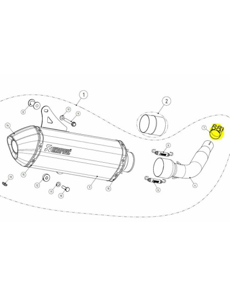 Collier de serrage de manchon AKRAPOVIC P-R51