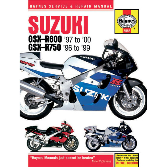 Manuel entretien et réparation HAYNES Suzuki 600 GSXR 1997-2000 750 GSXR 1996-1999 en Anglais