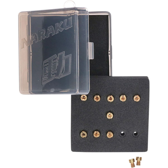 Boite de 11 gicleurs principaux 4mm 110 - 130 NARAKU / KEIHIN