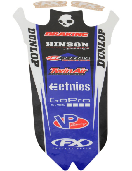 Autocollant garde-boue arrière FACTORY EFFEX YAMAHA YZ 125-250 2015-2021