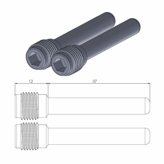 vis axe Moto Master de plaquette avant Suzuki 250/400 Burgman 125/250 RM 125 TS R 400 LT-A/F 450 LT-R 500 LT-A 350 DR S/SE