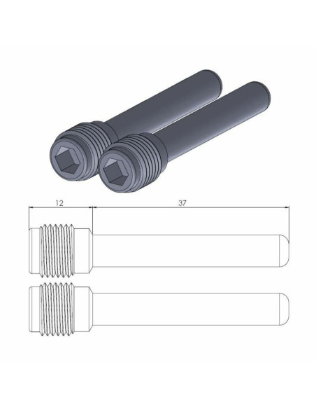 vis axe Moto Master de plaquette avant Suzuki 250/400 Burgman 125/250 RM 125 TS R 400 LT-A/F 450 LT-R 500 LT-A 350 DR S/SE
