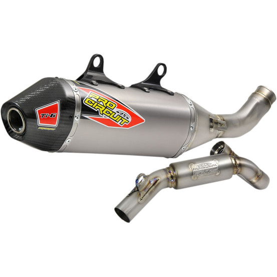 Ligne d'échappement PRO CIRCUIT Ti-6 titane carbone Husqvarna 450 FC 2018-2019 KTM 450 SXF 2018-2019
