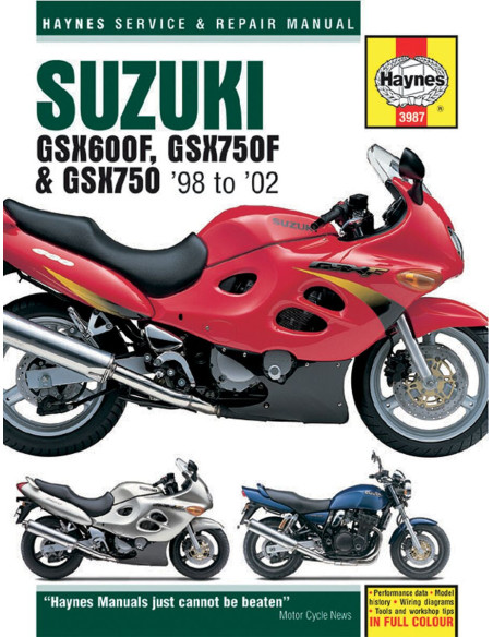 Manuel entretien et réparation HAYNES Suzuki 600/750 GSXF 750 GSX en Anglais