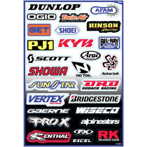 Planche d’autocollants sponsor Factory Effex A