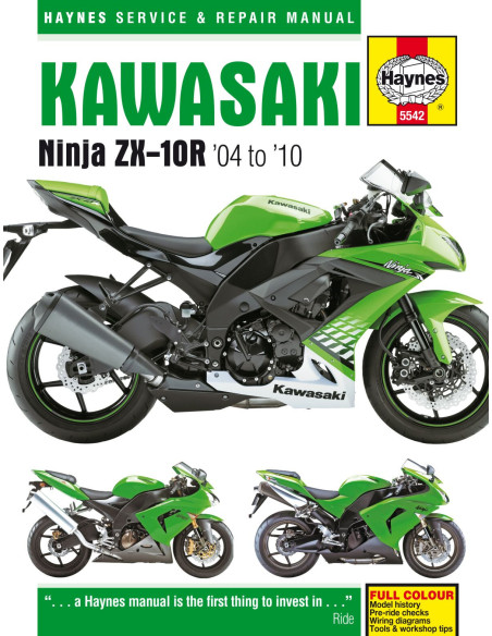 Manuel entretien et réparation HAYNES Kawasaki Ninja ZX-10R 2004-2010 en Anglais