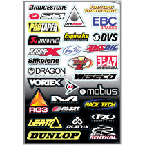 Planche d’autocollants sponsor Factory Effex D