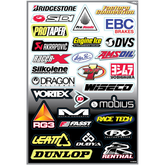 Planche d’autocollants sponsor Factory Effex D